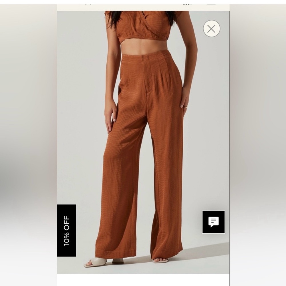 Sayla Wide Leg Orange Pants